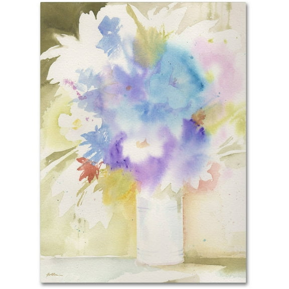 Trademark Fine Art 'Bouquet Blues' Canvas Art by Sheila Golden