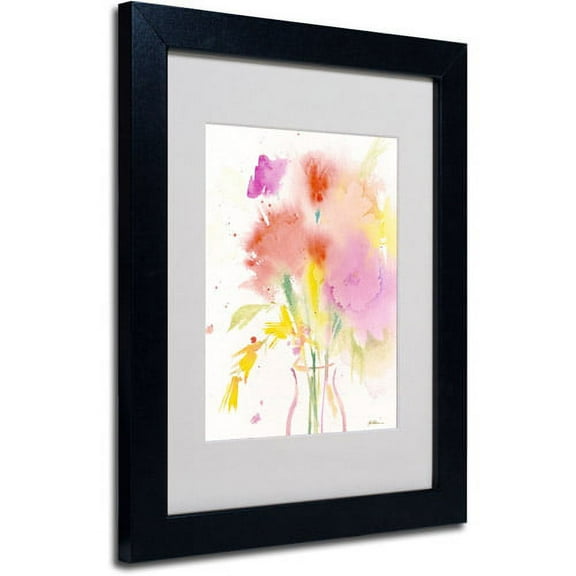 Trademark Fine Art "Bouquet Impressions" Canvas Art by Sheila Golden, Black Frame