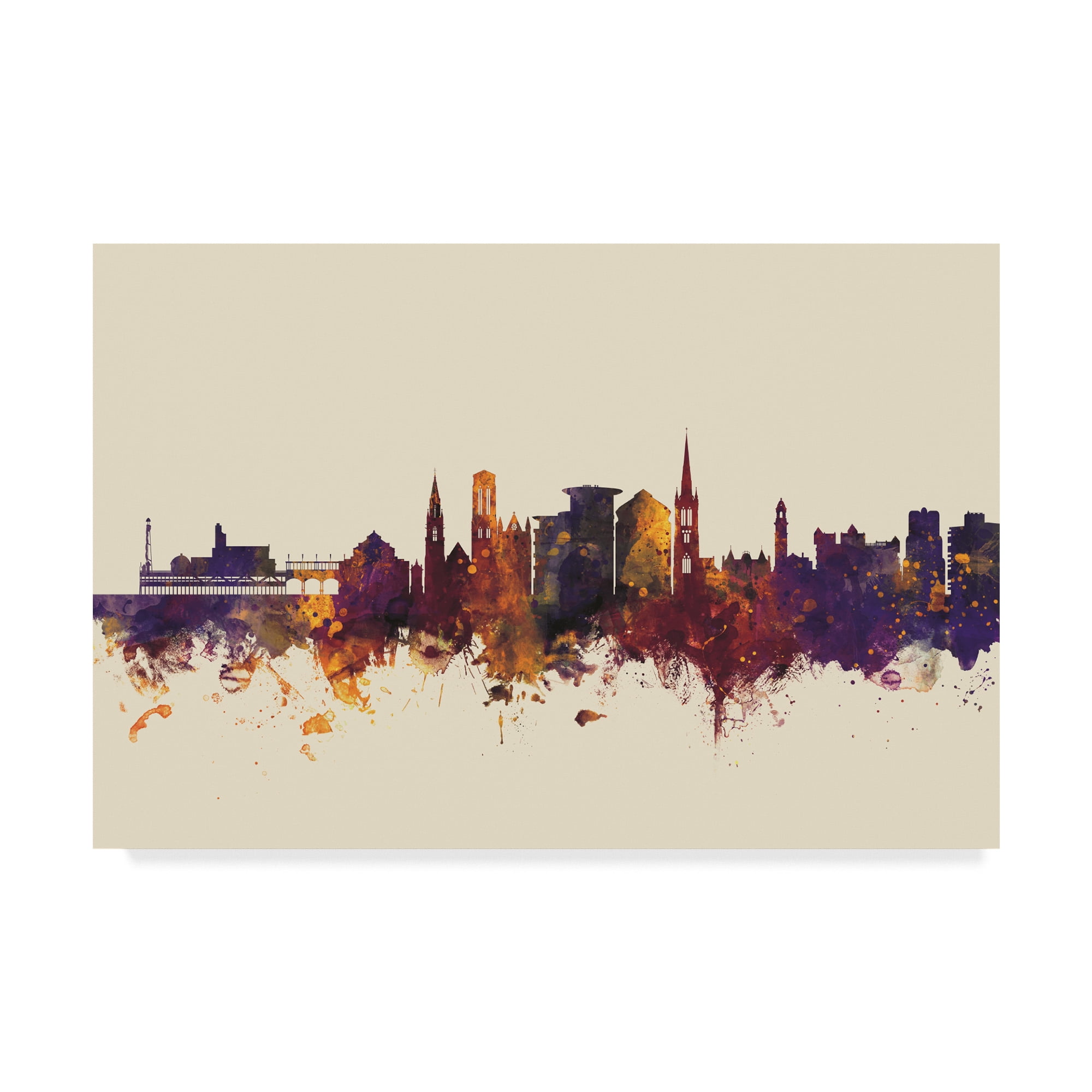 Trademark Fine Art 'Bournemouth England Skyline III' Canvas Art by Michael Tompsett
