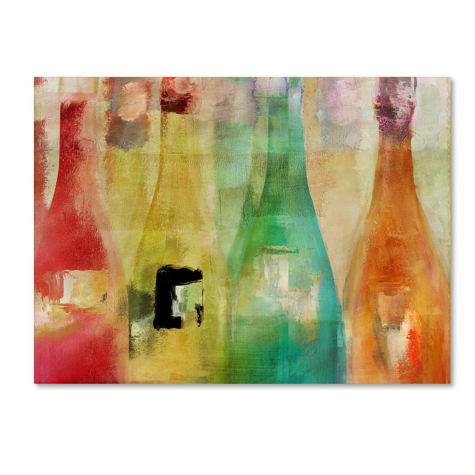 Trademark Fine Art "Bouteilles" Canvas Art by Color Bakery