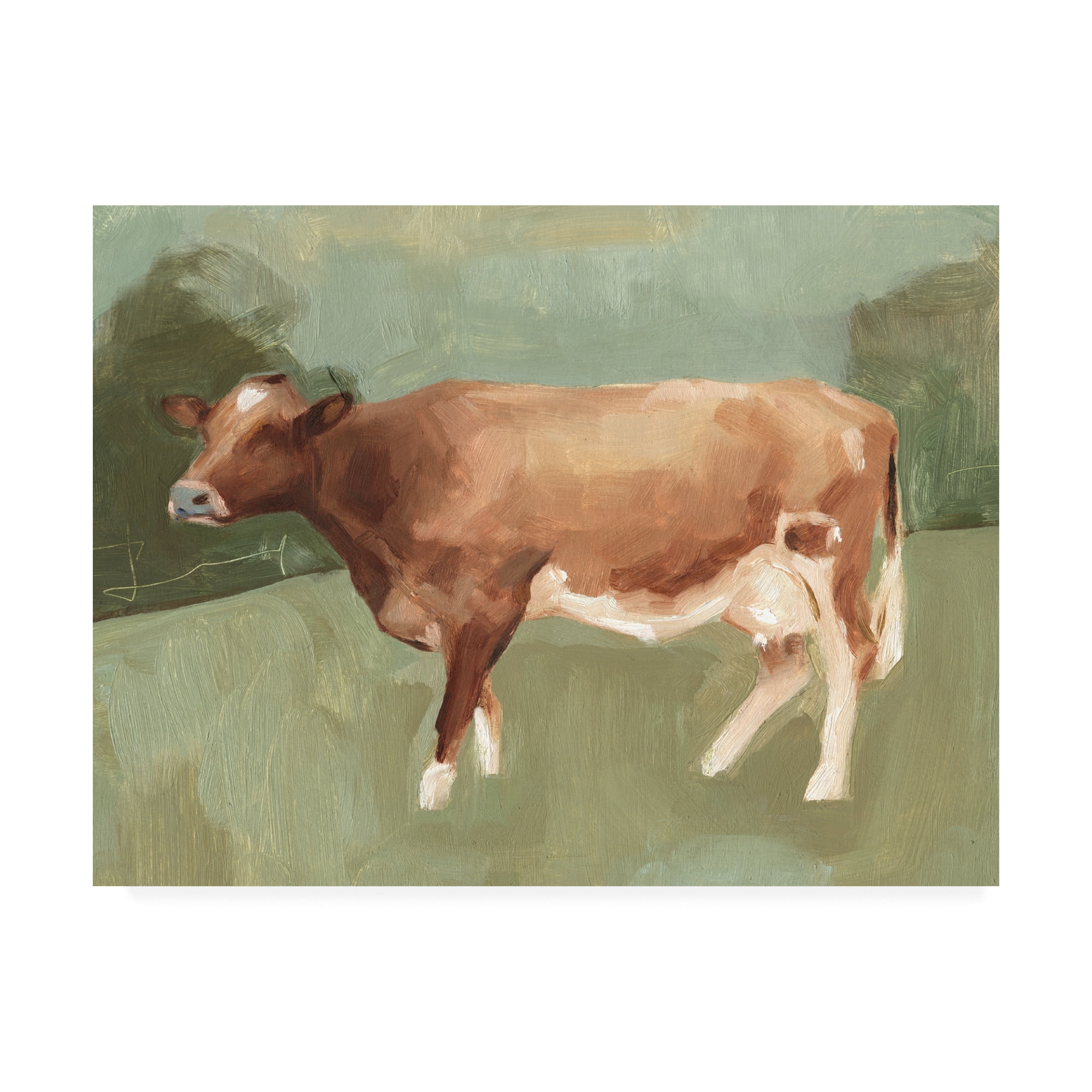 Trademark Fine Art 'Bovine Field I' Canvas Art by Emma Scarvey