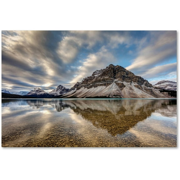Trademark Fine Art 'Bow Lake Reflection' Canvas Art by Pierre Leclerc