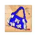 thumbnail image 1 of Trademark Fine Art "Bow Purse White on Blue" Canvas Art by Roderick Stevens, 1 of 4