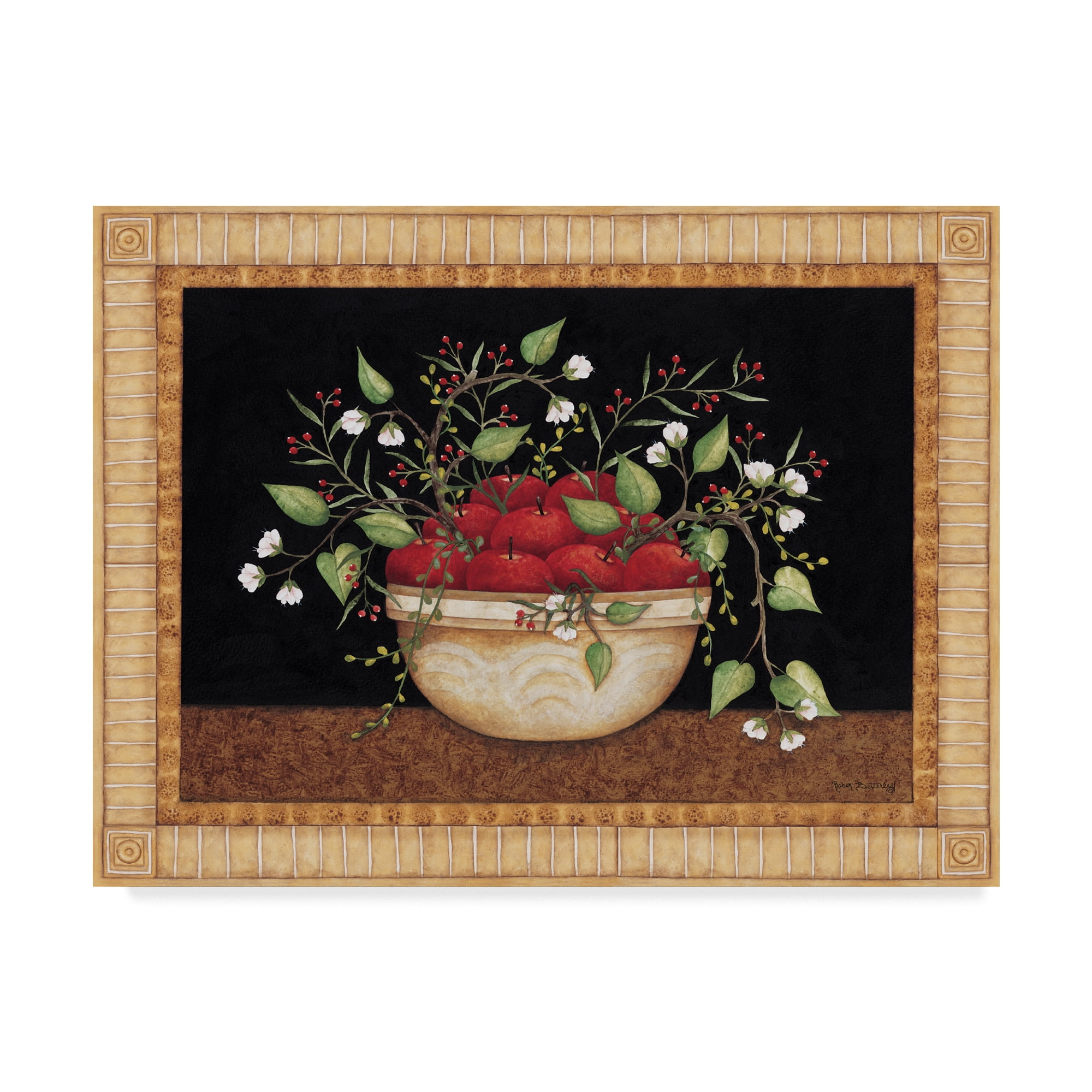 Trademark Fine Art 'Bowl of Apples' Canvas Art by Robin Betterley