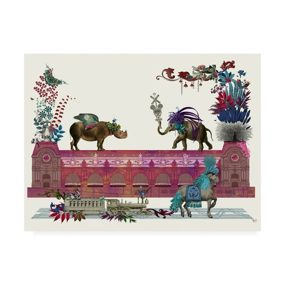 Trademark Fine Art 'Boxer 1 Portrait Rainbow Splash' Canvas Art by Fab Funky