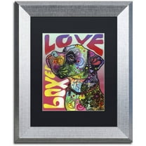 Trademark Fine Art 'Boxer Luv' Canvas Art by Dean Russo, Black Matte, Silver Frame