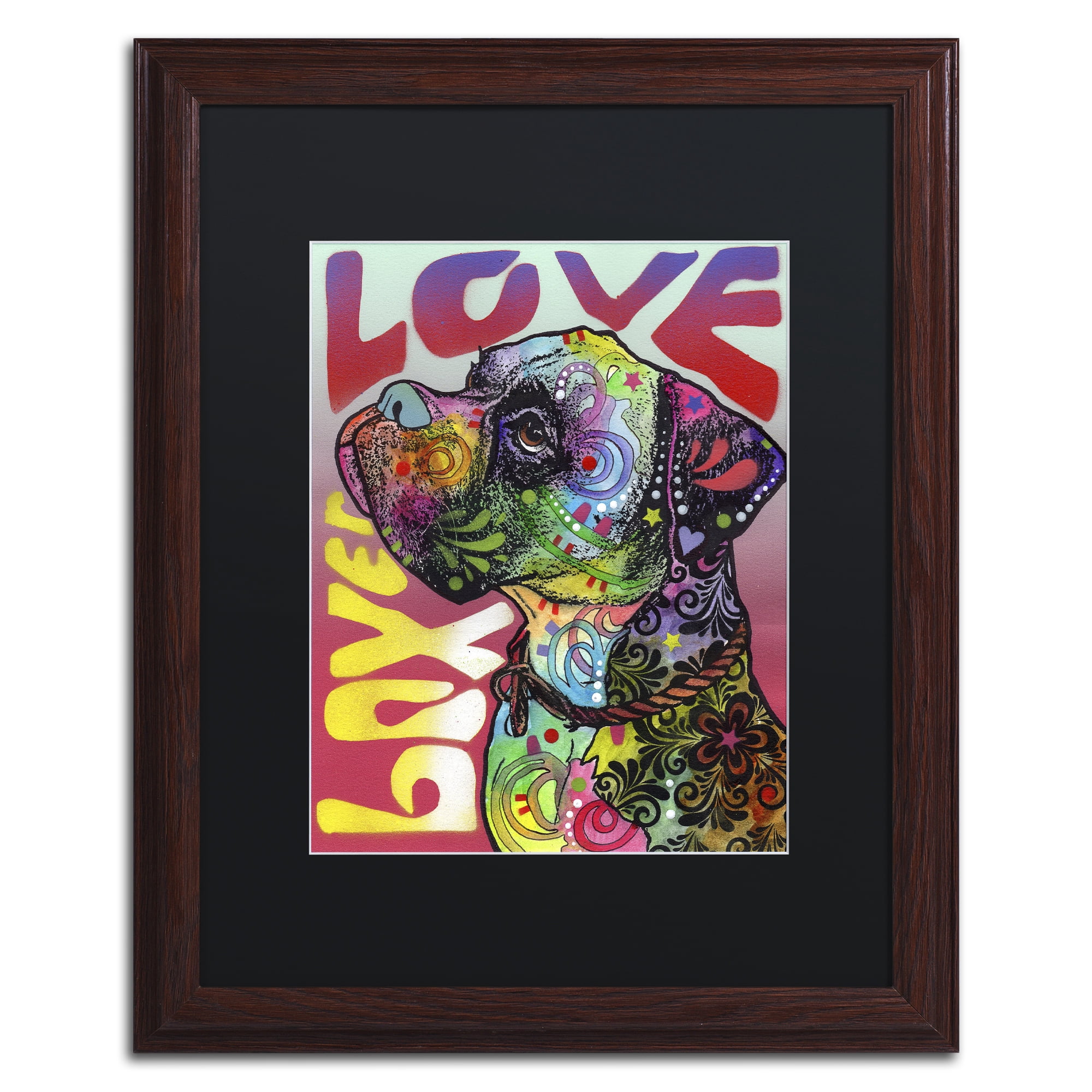 Trademark Fine Art 'Boxer Luv' Matted Framed Art by Dean Russo