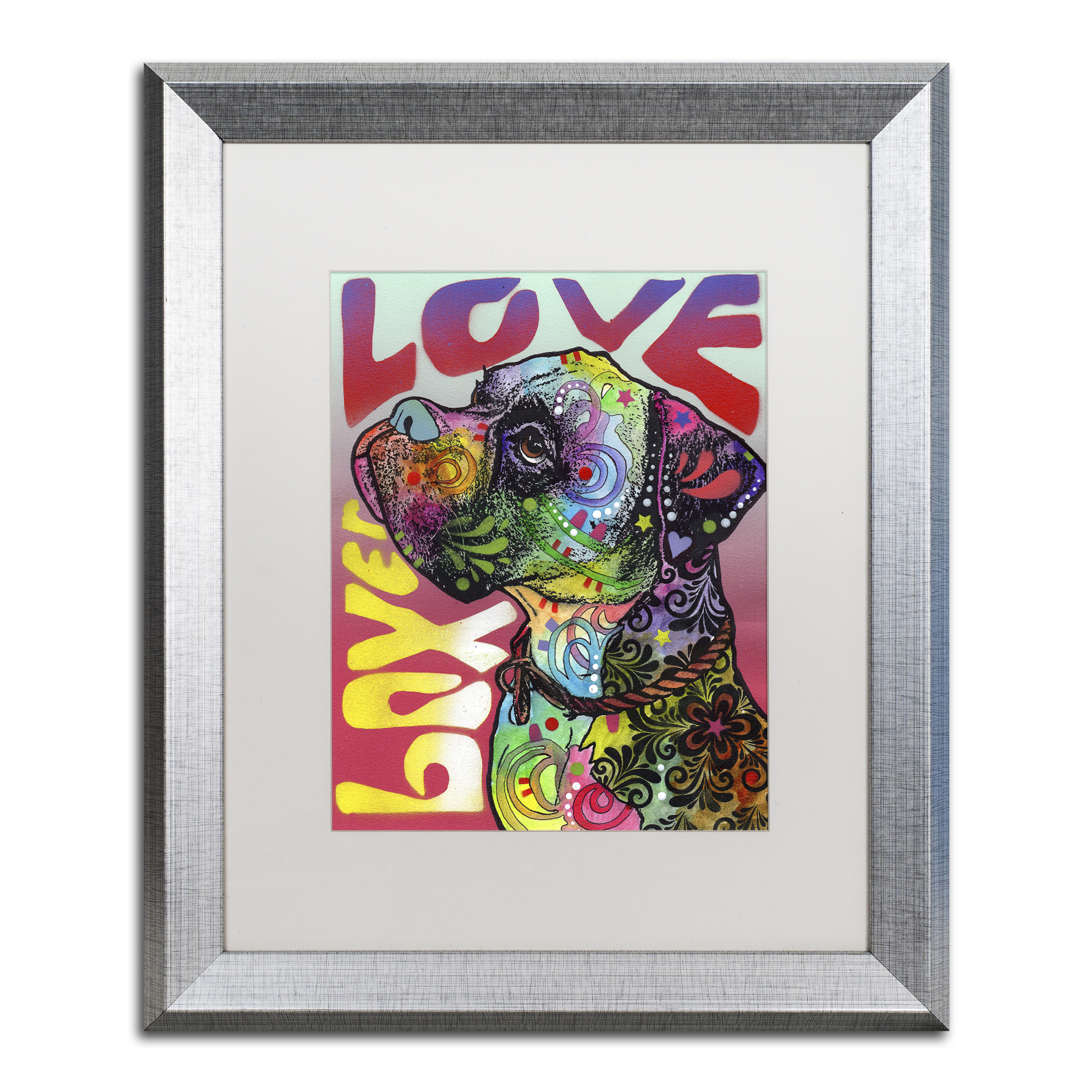 Trademark Fine Art 'Boxer Luv' Silver Framed Art by Dean Russo