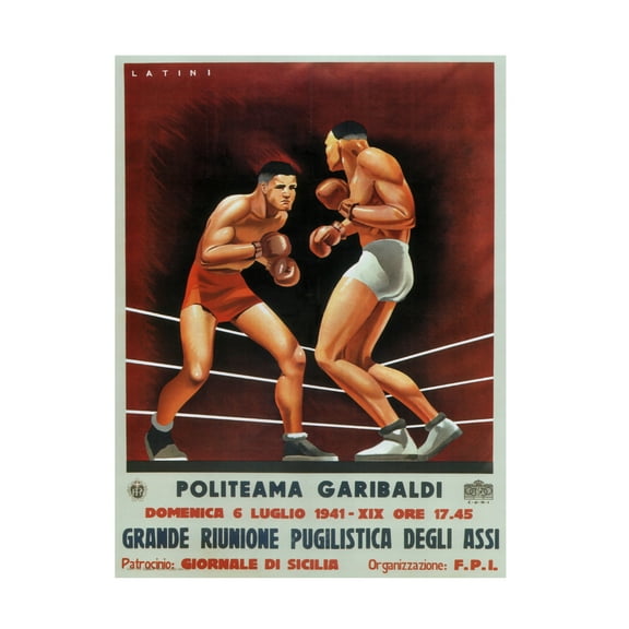 Trademark Fine Art Vintage Apple Collection Boxing Canvas Wall Art - 14x19