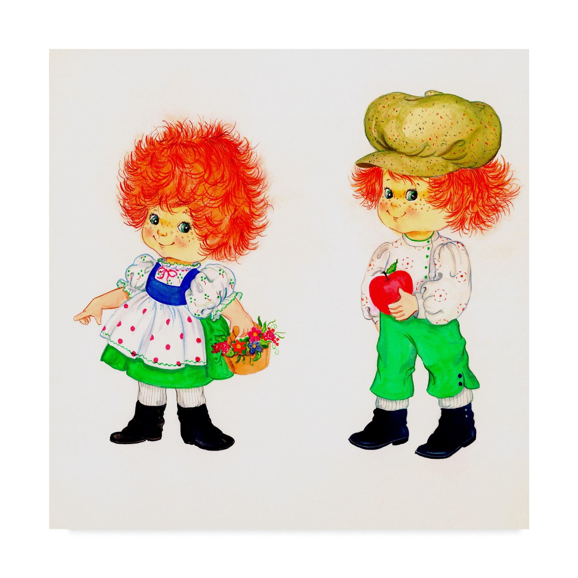 Trademark Fine Art 'Boy And Girl' Canvas Art by Beverly Johnston