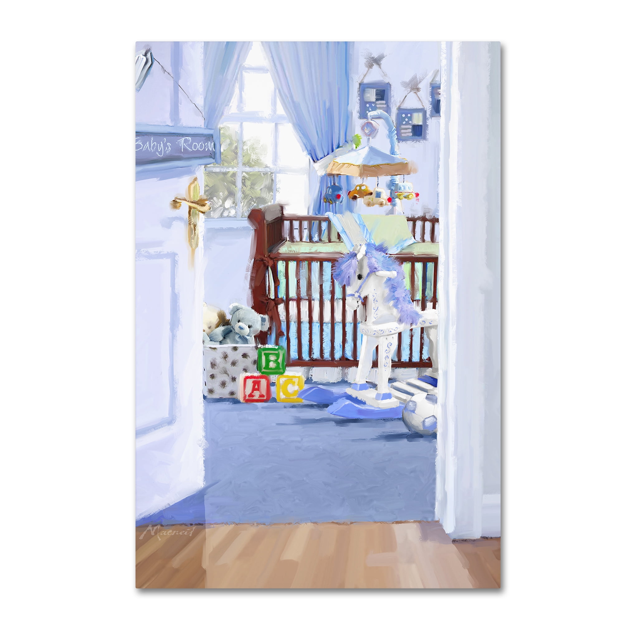 Blue Nursery Still Life Gallery-Wrapped Canvas Art