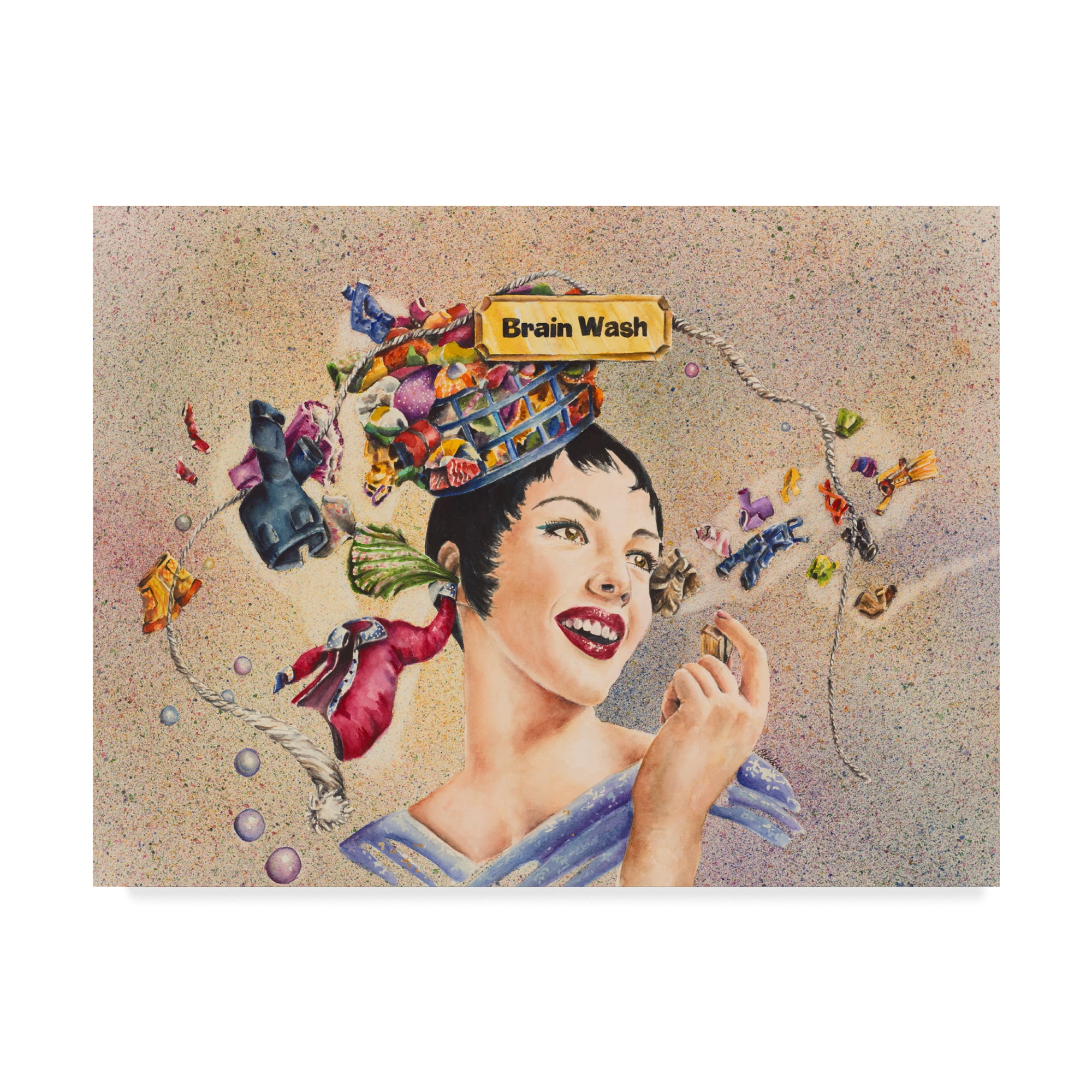 Trademark Fine Art 'Brain Wash' Canvas Art by Charlsie Kelly