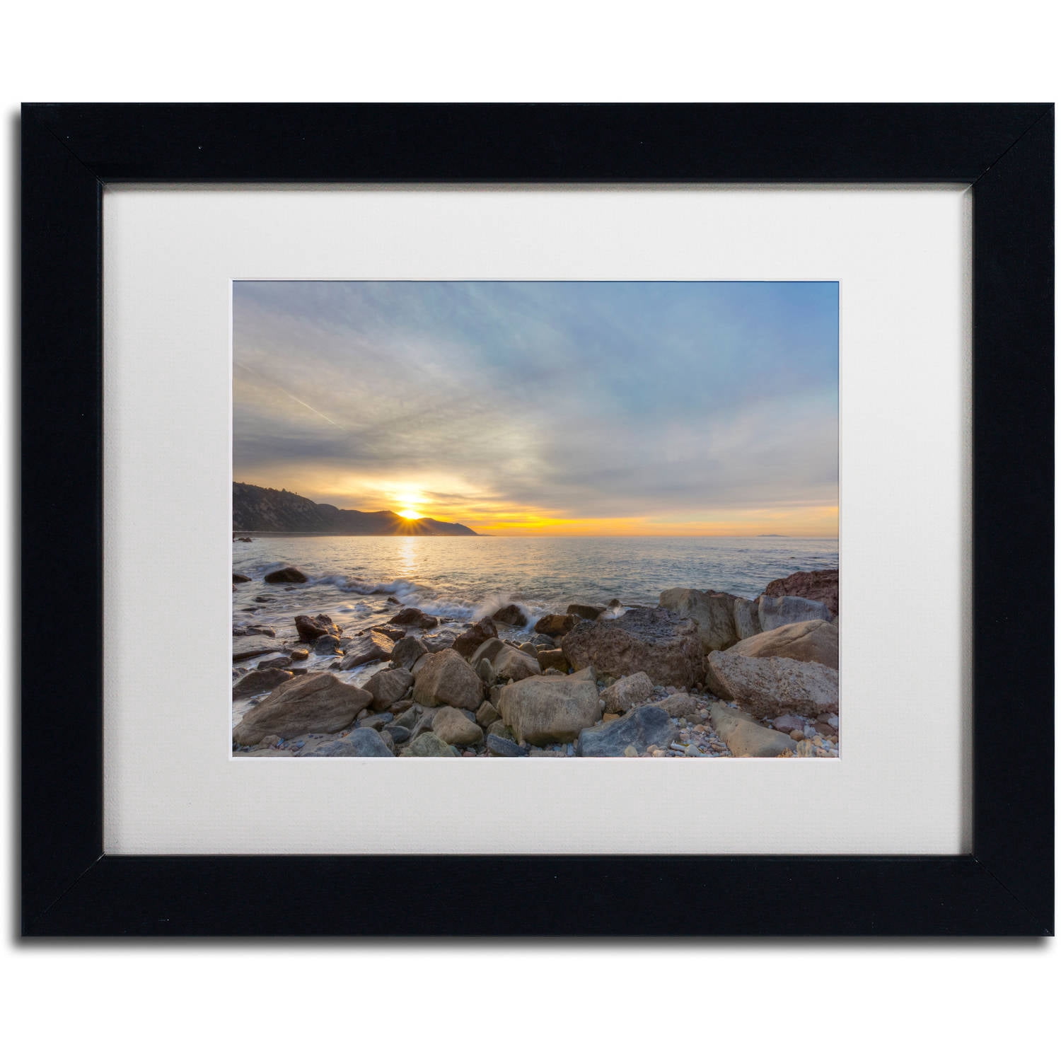 Trademark Fine Art "Breaking Day" Canvas Art by Chris Moyer, White Matte, Black Frame