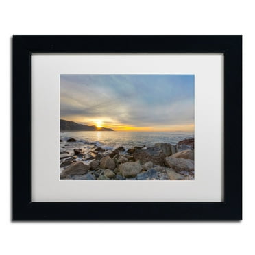 Trademark Fine Art "Breaking Day" Canvas Art by Chris Moyer, White Matte, Black Frame