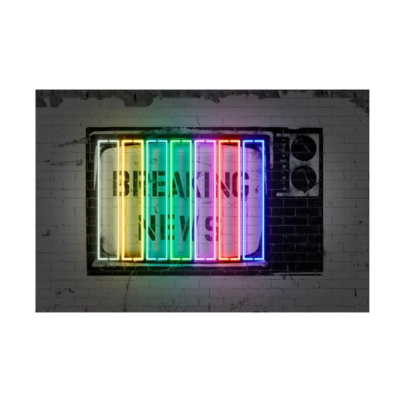 Trademark Fine Art Octavian Mielu Breaking news Canvas Wall Art - 30x47