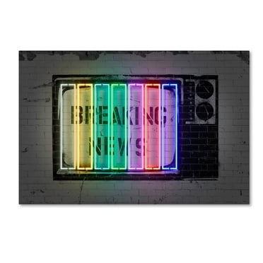 Trademark Fine Art 'Breaking news' Canvas Art by Octavian Mielu