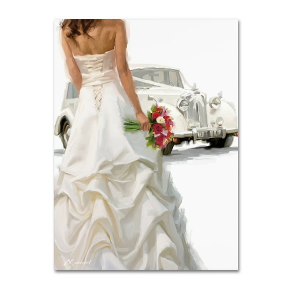 Trademark Fine Art 'Bride And Car' Canvas Art by The Macneil Studio