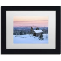 Trademark Fine Art 'Bridge on a Hill' Canvas Art by Michael Blanchette Photography, White Matte, Black Frame