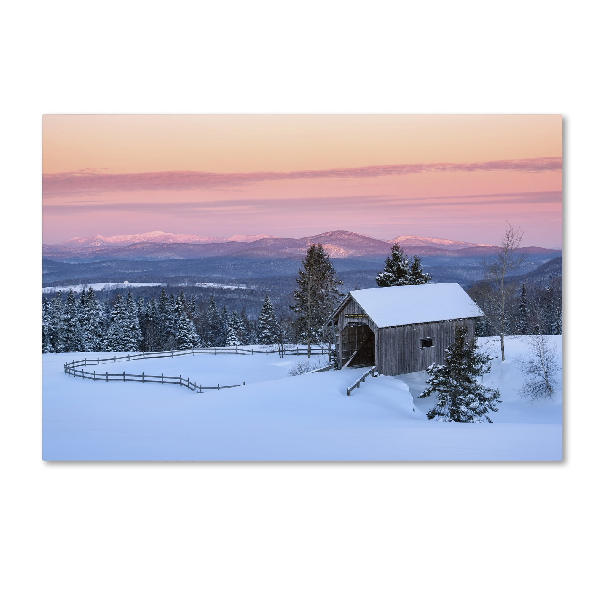 Trademark Fine Art 'Bridge on a Hill' Canvas Art by Michael Blanchette Photography