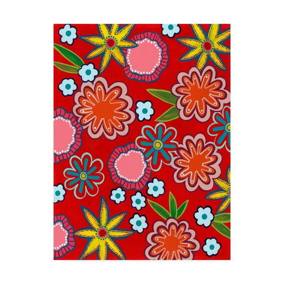 Trademark Fine Art 'Bright Flowers I' Canvas Art by Regina Moore