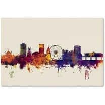 Trademark Fine Art "Brighton England Skyline" Canvas Art by Michael Tompsett