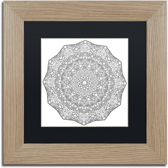 Trademark Fine Art "Brilliant Mandala" Canvas Art by Kathy G. Ahrens, Black Matte, Birch Frame