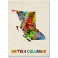 thumbnail image 1 of Trademark Fine Art "British Columbia Watercolor Map" Canvas Art by Michael Tompsett, 1 of 2