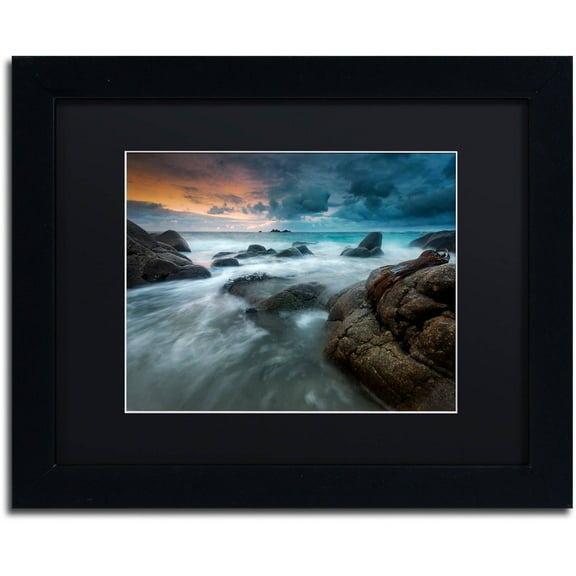 Trademark Fine Art "Brittany" Canvas Art by Mathieu Rivrin, Black Matte, Black Frame