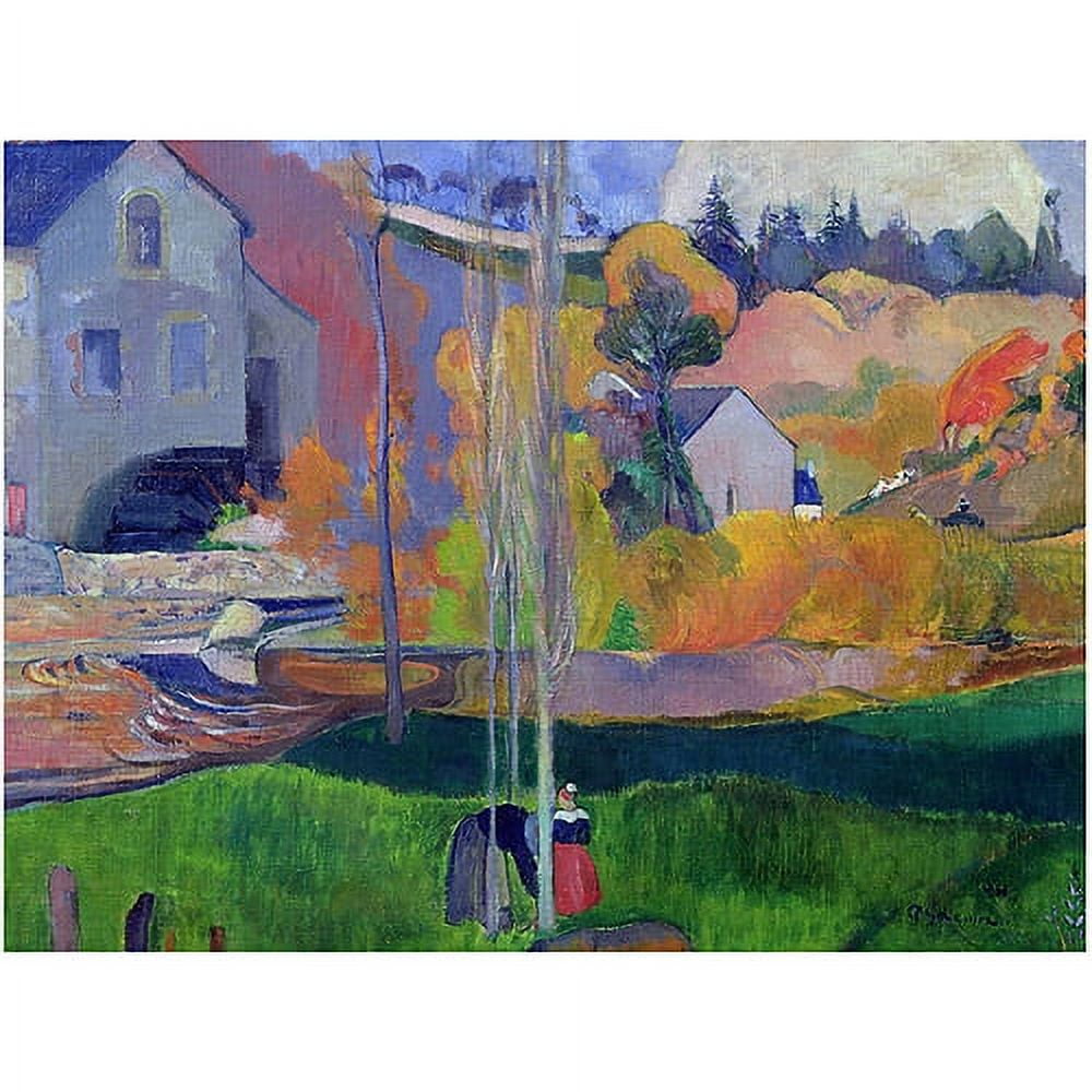 Trademark Fine Art "Brittany Landscape - David Mill 1894" Canvas Art by Paul Gauguin