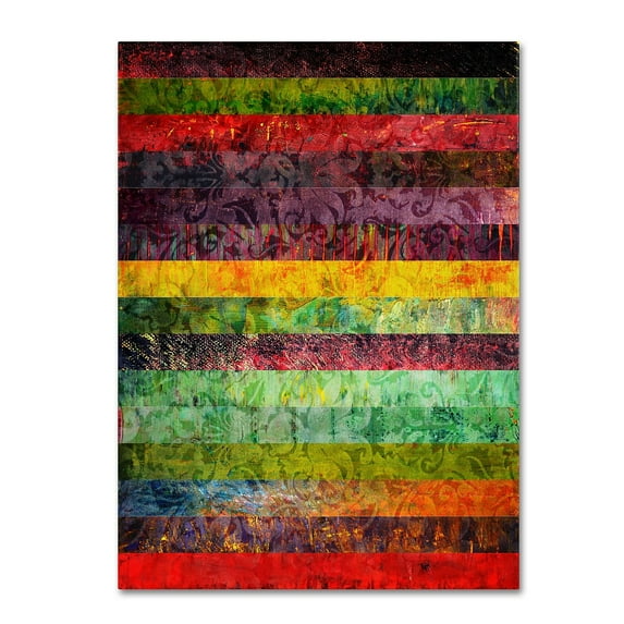 Trademark Fine Art "Brocade and Fifteen Stripes 2" Canvas Art by Michelle Calkins