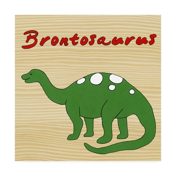 Trademark Fine Art 'Brontosaurus Childrens Art' Canvas Art by Megan Meagher