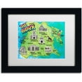 thumbnail image 1 of Trademark Fine Art "Bronx Map" Canvas Art by Elizabeth Caldwell, White Matte, Black Frame, 1 of 4
