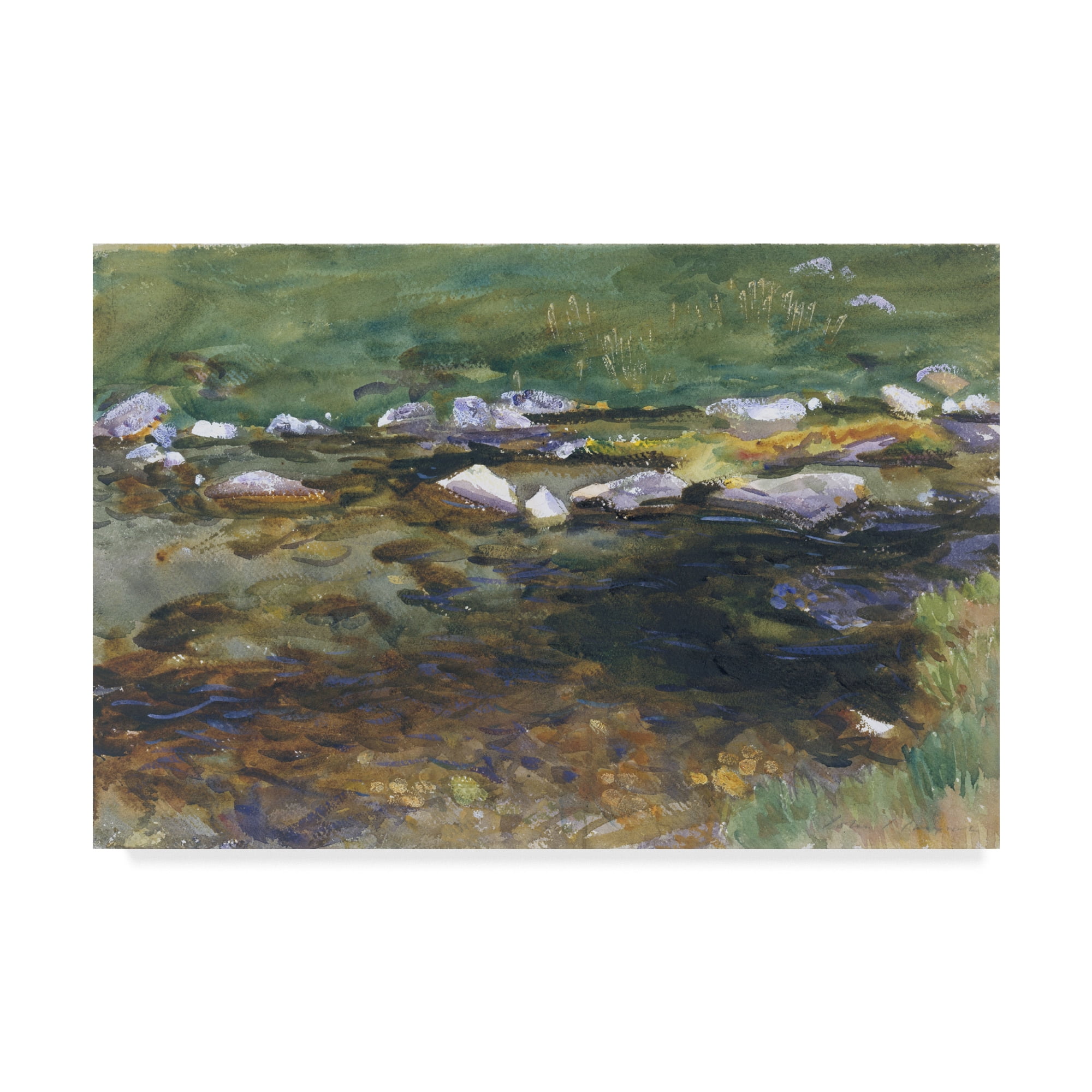 Trademark Fine Art 'Brook And Meadow' Canvas Art by John Singer Sargent