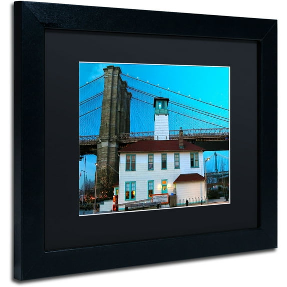 Trademark Fine Art "Brooklyn 1" Canvas Art by CATeyes, Black Matte, Black Frame