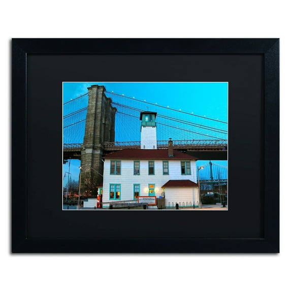 Trademark Fine Art "Brooklyn 1" Canvas Art by CATeyes, Black Matte, Black Frame