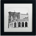 thumbnail image 1 of Trademark Fine Art "Brooklyn Bridge 1" Canvas Art by CATeyes, White Matte, Black Frame, 1 of 1
