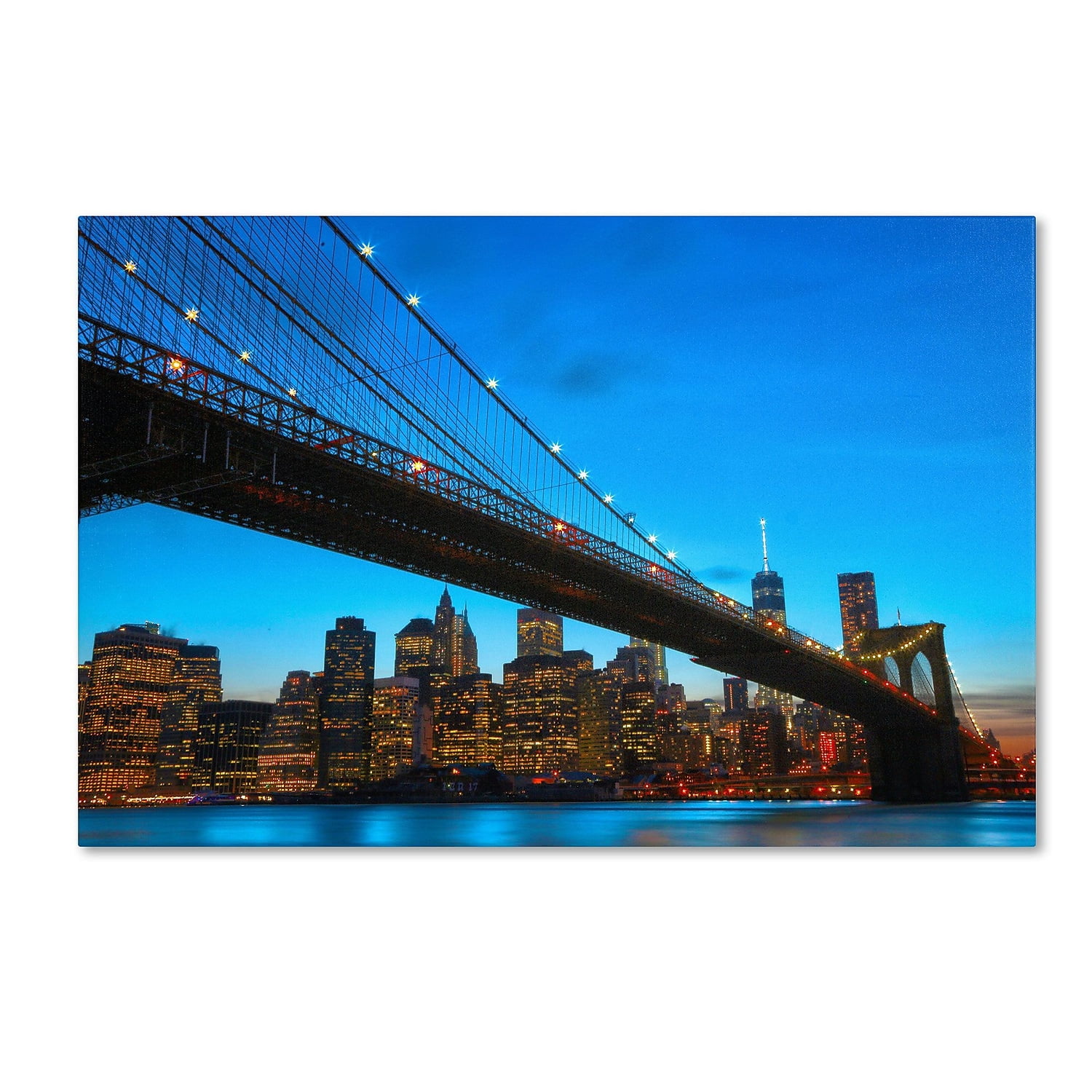 Trademark Fine Art "Brooklyn Bridge 1" Canvas Art by CATeyes