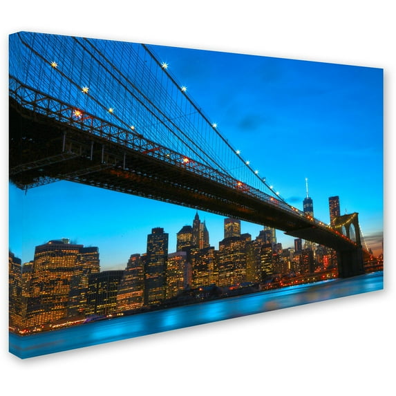 Trademark Fine Art "Brooklyn Bridge 1" Canvas Art by CATeyes