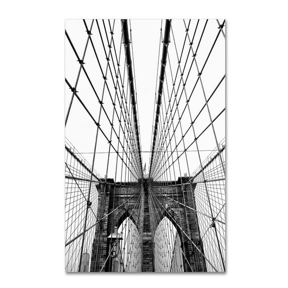 Trademark Fine Art "Brooklyn Bridge 3" Canvas Art by CATeyes