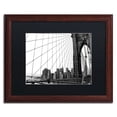 thumbnail image 1 of Trademark Fine Art "Brooklyn Bridge 4" Canvas Art by CATeyes, Black Matte, Wood Frame, 1 of 1