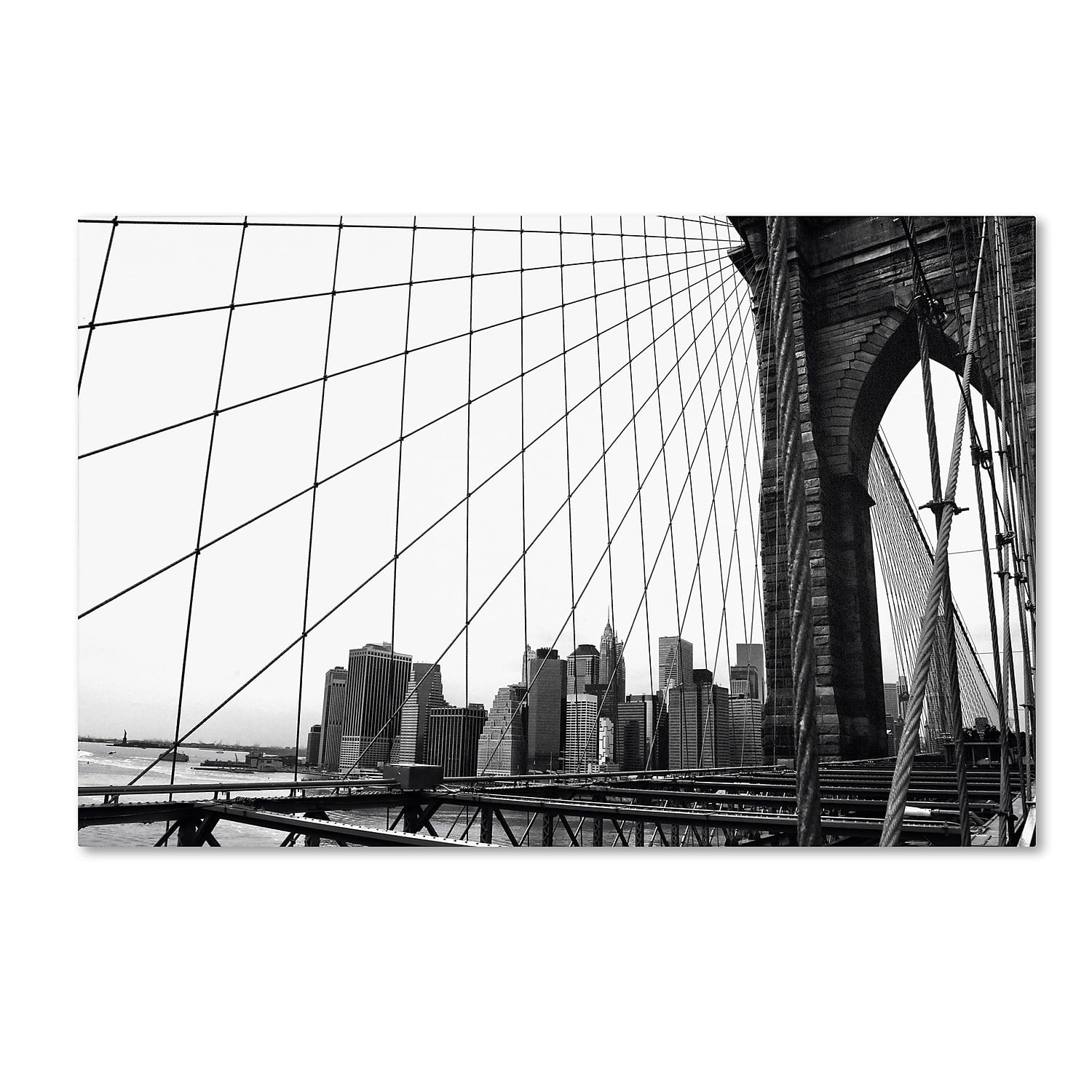Trademark Fine Art "Brooklyn Bridge 4" Canvas Art by CATeyes