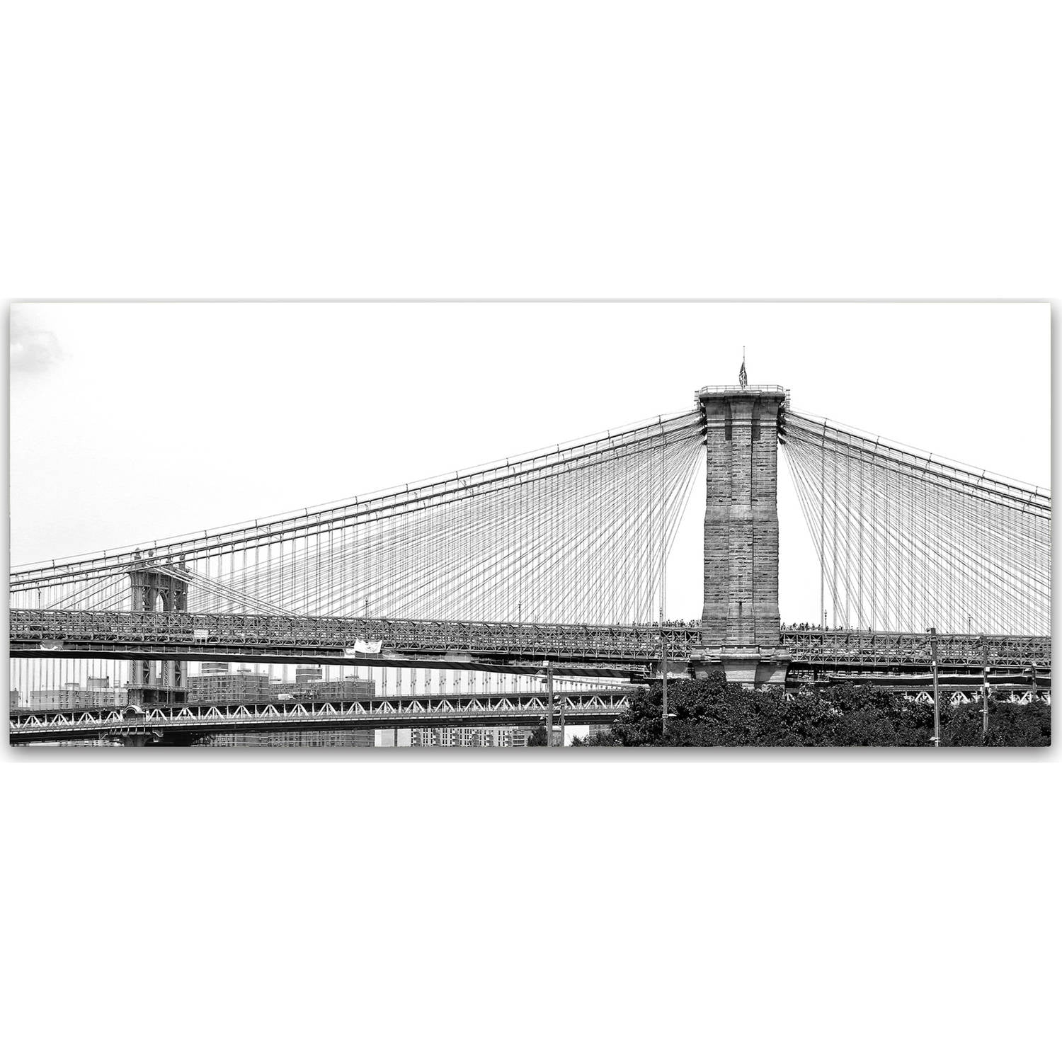 Trademark Fine Art "Brooklyn Bridge 5" Canvas Art by CATeyes