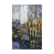 Trademark Fine Art 'Brooklyn Bridge Abtsract' Canvas Art by Mark Lagu