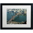 thumbnail image 1 of Trademark Fine Art "Brooklyn Bridge" Canvas Art by CATeyes, White Matte, Black Frame, 1 of 1