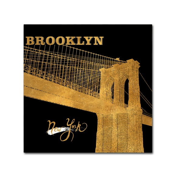 Trademark Fine Art 'Brooklyn Bridge' Canvas Art by Lisa Powell Braun