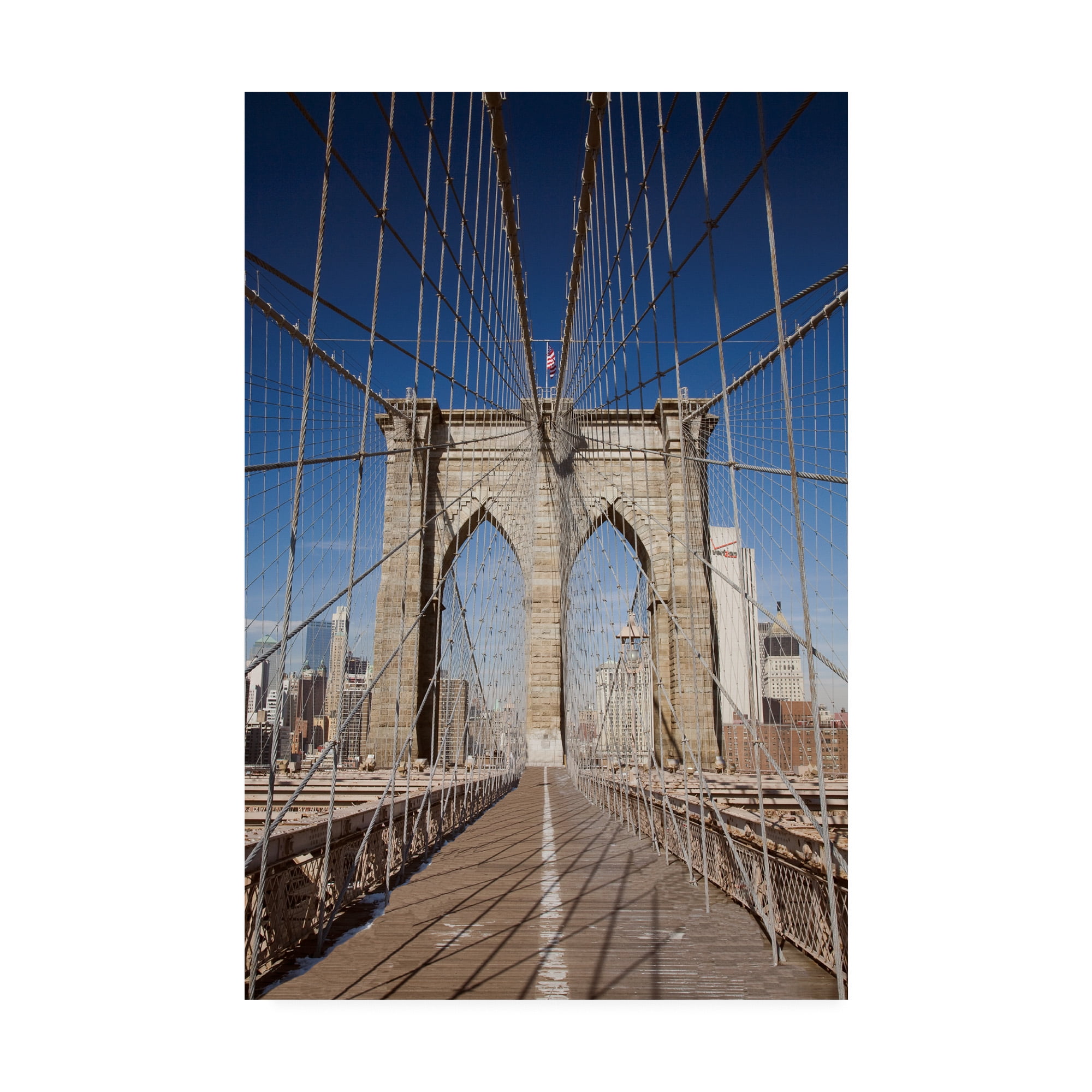 Trademark Fine Art 'Brooklyn Bridge New York City New York Color' Canvas Art by Monte Nagler