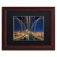 thumbnail image 1 of Trademark Fine Art "Brooklyn Bridge Panorama" Canvas Art by David Ayash Black Matte, Wood Frame, 1 of 4
