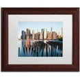 thumbnail image 1 of Trademark Fine Art "Brooklyn Bridge Park and Financial District - I" Canvas Art by David Ayash, White Matte, Wood Frame, 1 of 4