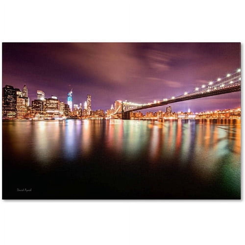 Trademark Fine Art "Brooklyn Bridge Park and Financial District - IV" Canvas Art by David Ayash