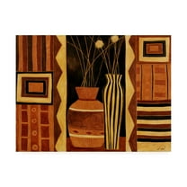 Trademark Fine Art 'Brown Flat Vase' Canvas Art by Pablo Esteban